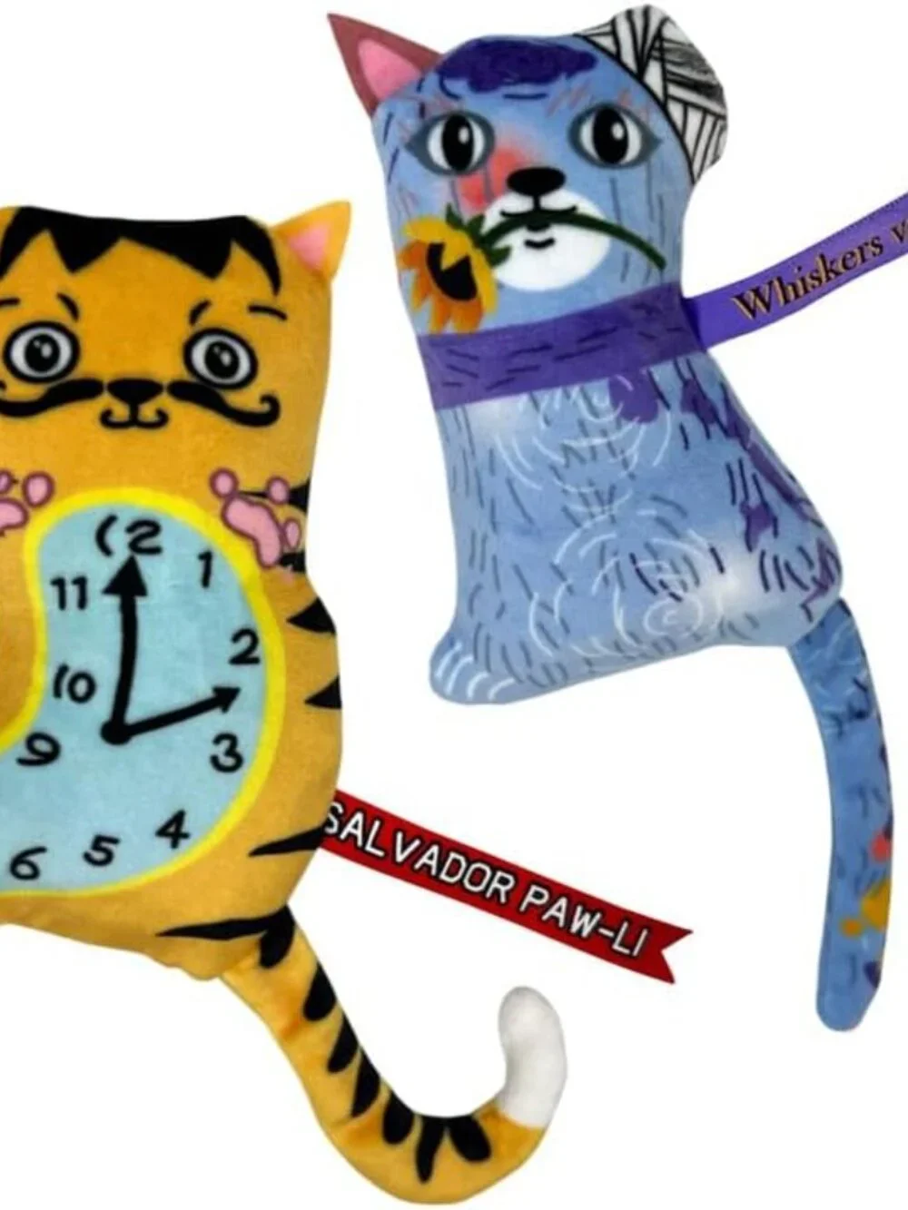 KONG Artz Cats Catnip Cat Toy Dali Van Gogh Crackle Plush Toy
